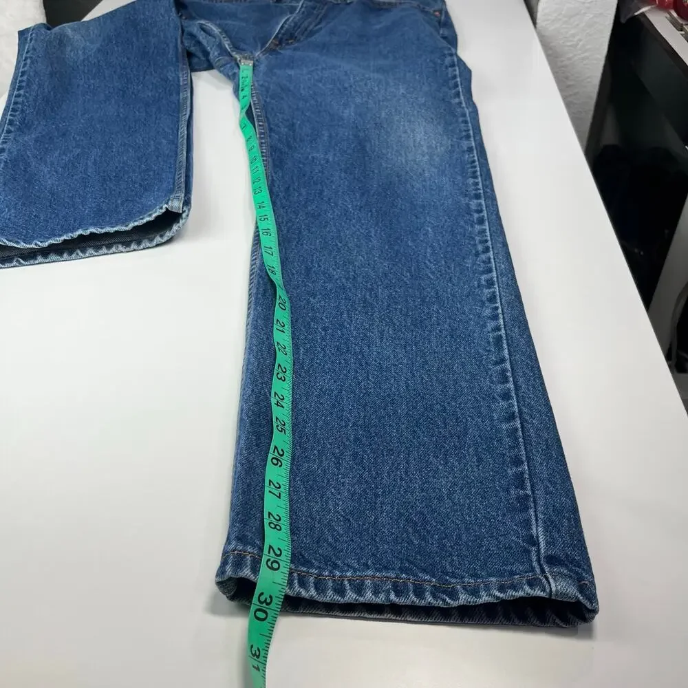 Levi’s Vintage Jeans 505 Mens 34x30 “33x29.5” Straight Leg Orange‎ Tab 90s Blue